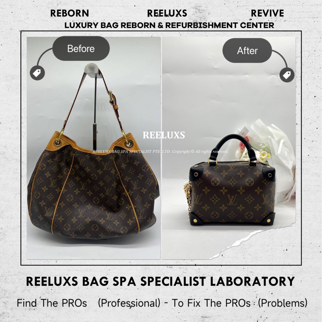 Galliera Monogram Canvas Bag Vachetta Oxidation Customized To LOUIS VUITTON Petite Malle… — frame 4