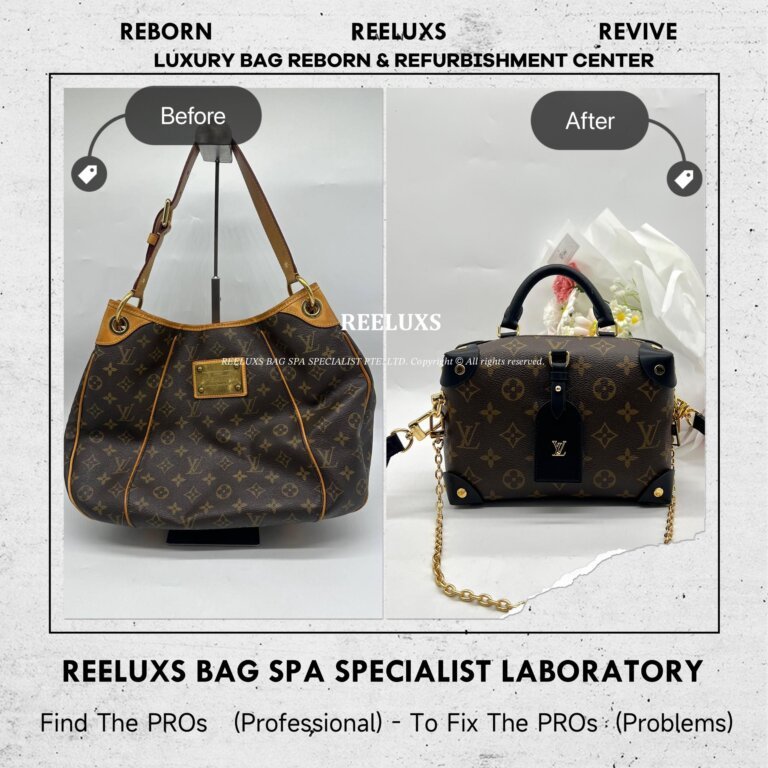 Louis Vuitton Galliera Monogram Canvas Bag Vachetta Oxidation Customized To LOUIS VUITTON Petite Malle Souple Handbag