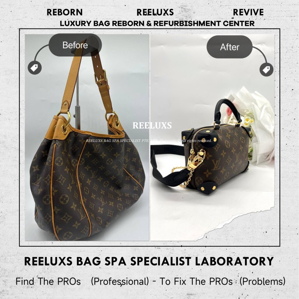 Galliera Monogram Canvas Bag Vachetta Oxidation Customized To LOUIS VUITTON Petite Malle… — frame 5