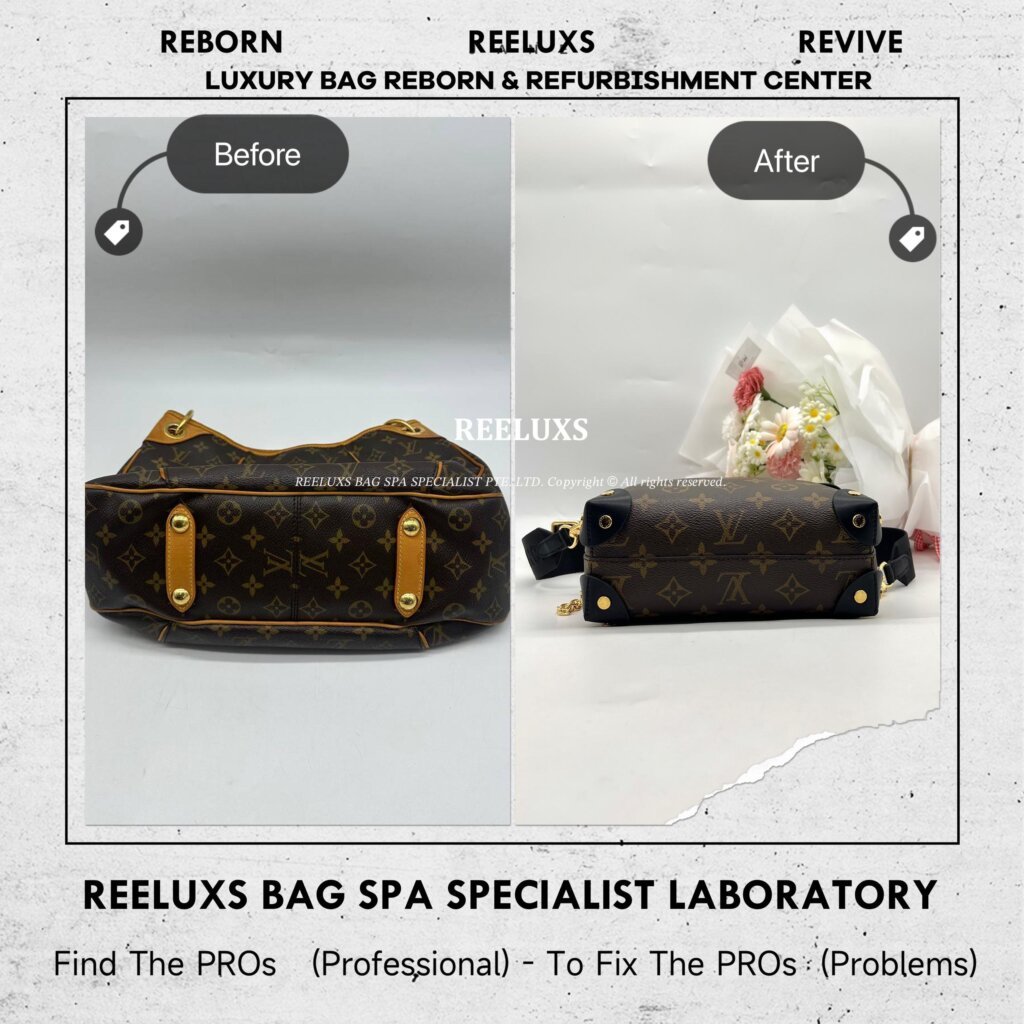 Galliera Monogram Canvas Bag Vachetta Oxidation Customized To LOUIS VUITTON Petite Malle… — frame 6
