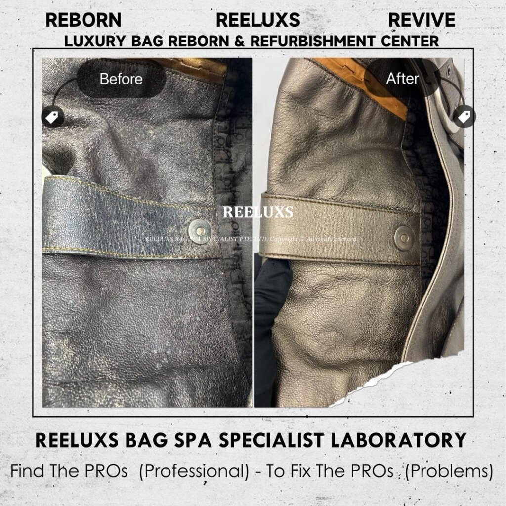 Christian Dior Gaucho Saddle Handbag Metallic Mold Damaged Oxidation & Metallic Color… — frame 11