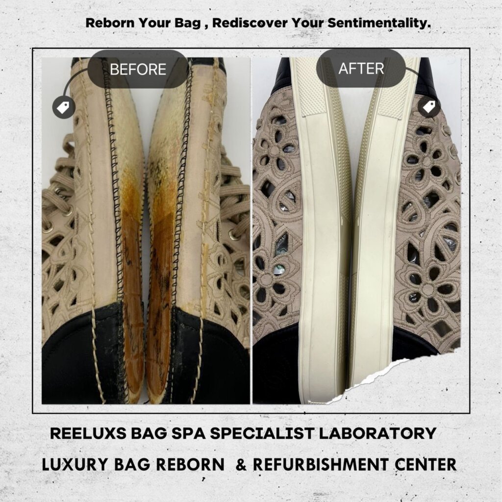 Sneakers Oxidation Broken Sole Detached Replacement With Similar Matching Sole | REELUXS — frame 2
