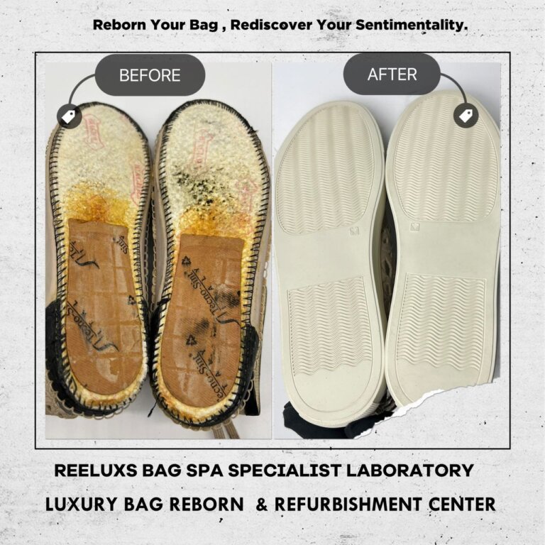 Chanel Sneakers Oxidation Broken Sole Detached Replacement With Similar Matching Sole | REELUXS