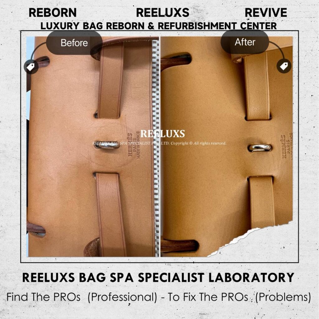 Herbag Leather Color Faded & Scratches Restoration & Refurbishment | REELUXS — frame 3