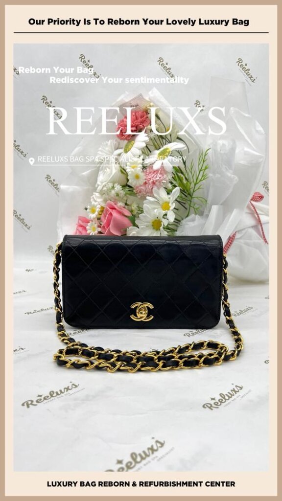 Vintage Full Flap Chain Shoulder Bag Button Lock Broken Customized To Turn… — frame 3