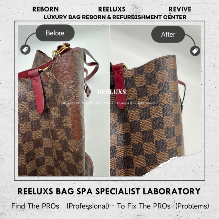 Louis Vuitton Damier Ebene Noé Bucket Bag Peeling & Damaged Canvas Replacement & Full Refurbishment | REELUXS ✨👜🤎