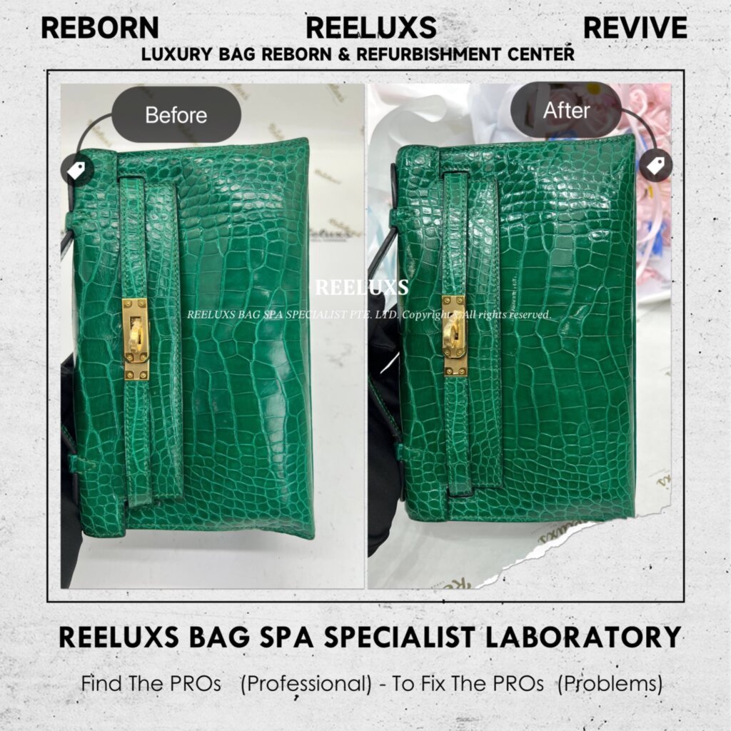 Kelly Pochette Exotic Crocodile 🐊 Leather Recover Treatments | REELUXS — frame 4