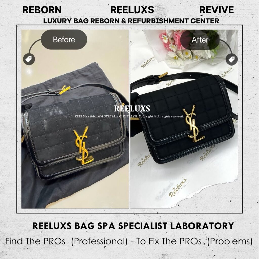 YSL Solferino Small Shoulder Bag Fully Dust/Dirt Stain Problem Deep Nano Cleaning… — frame 4