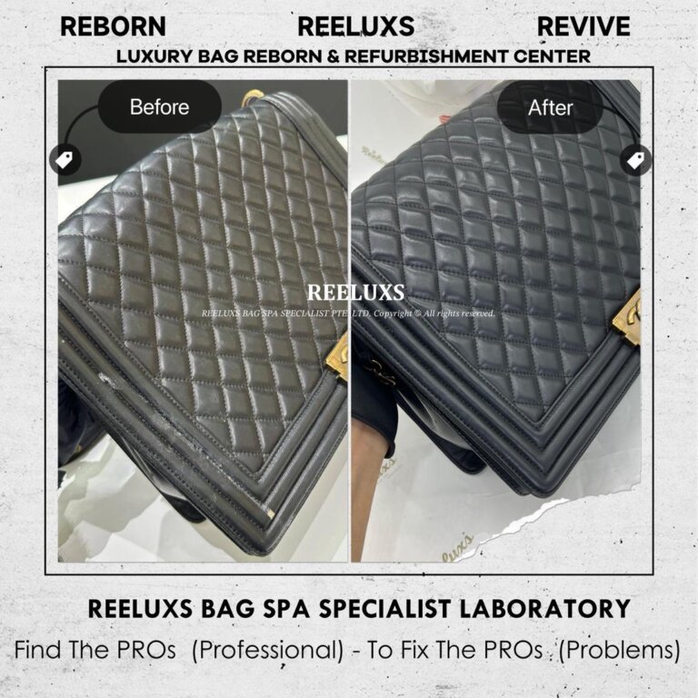 Chanel Le Boy Color Faded Leather White Stain Problem Nano Spa Treatment
