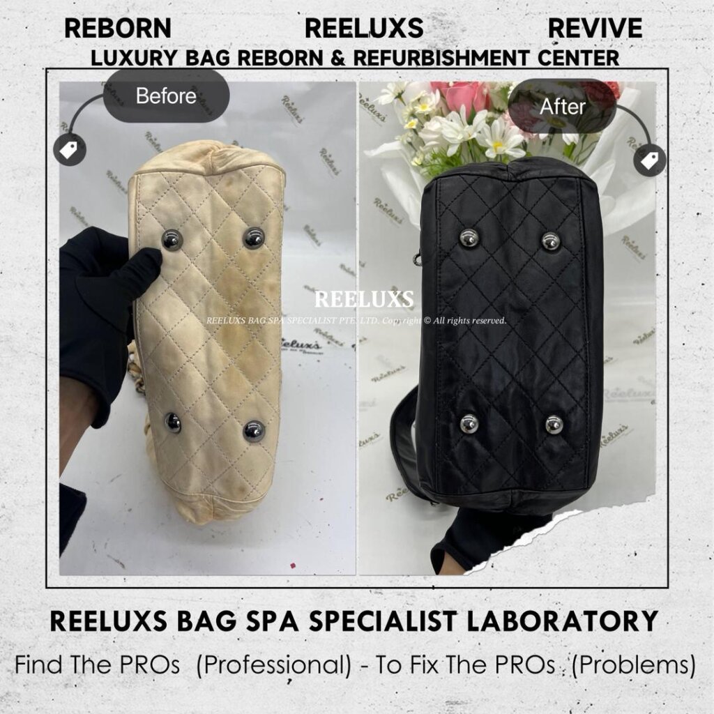 Timeless Sharpei Chain Shoulder Bag Leather Color Transfer Damaged & Faded Change… — frame 1