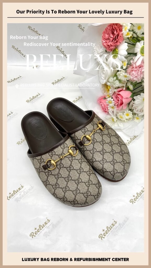 GG Supreme Horsebit Mules Canvas Peel Off Damaged & Oxidation — frame 4