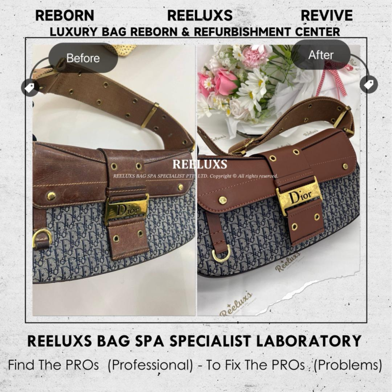 Christian Dior Street Chic Columbus Handbag Interior Mold Spot Damaged & Leather Damaged & Oxidation Refurbishment