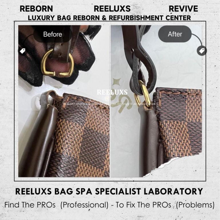 Louis Vuitton Pochette Hook & Leather Damage Repaired