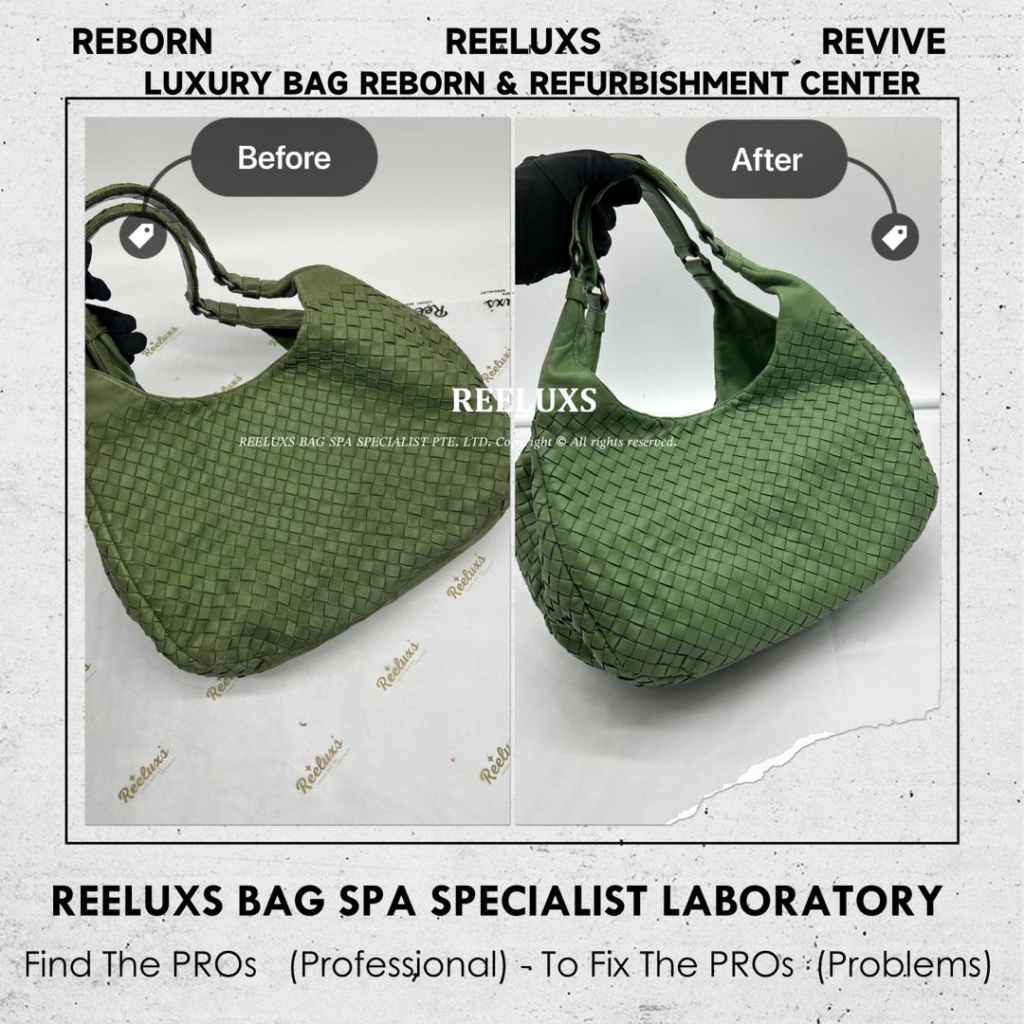 Intrecciato Hobo Bag Leather Color Damage — frame 3