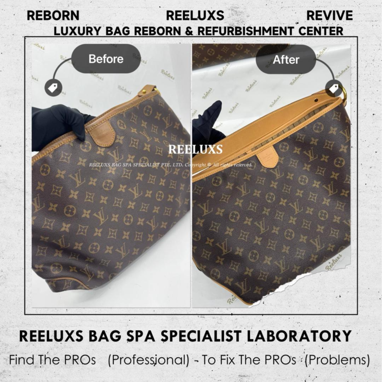 Louis Vuitton Delightful Monogram Canvas Entire Vachetta Fully Stain Metal Tarnish Oxidation Metal 24K Gold Re-plating Refurbishment