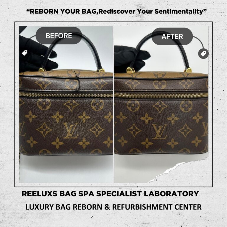 Louis Vuitton Vanity Handbag Canvas Cutting Broken & Inner Broken Refurbishment
