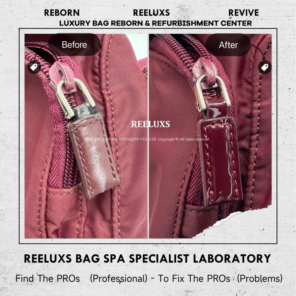 Re-nylon Shoulder Bag Nylon Faded Entire Leather Crack & Damaged Oxidation — frame 2