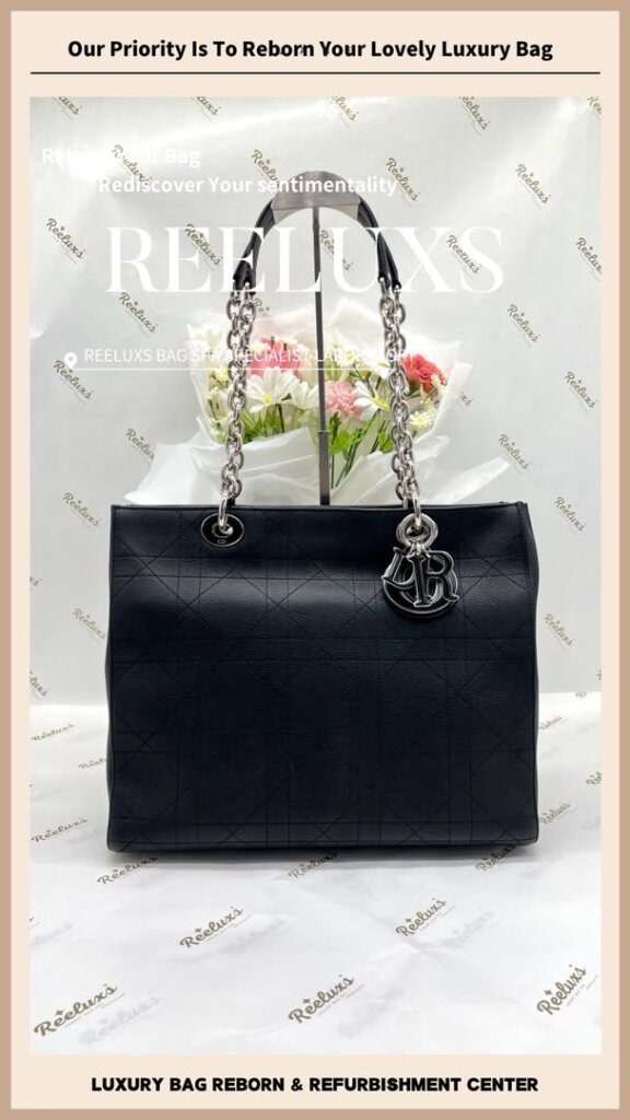 Christian Dior Cannage Ultradior Tote Bag Logo Sticky Problem & Faded — frame 2