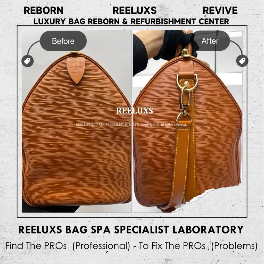 Keepall Epi Leather Travel Bag Customized To LOUIS VUITTON Keepall Bandouliere Bag — frame 2
