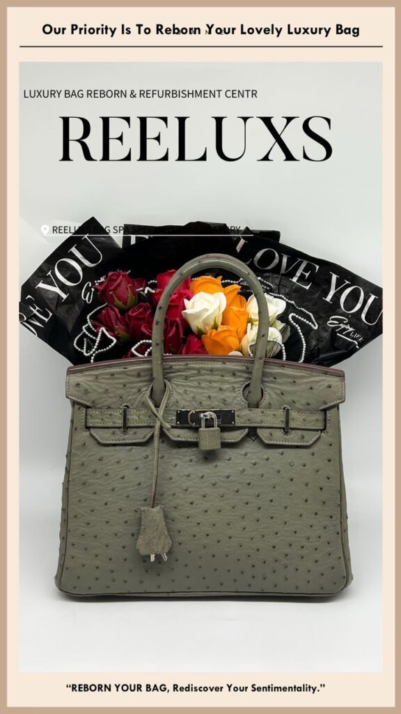 Birkin Ostrich Handbag Color Faded Leather Scratches — frame 8