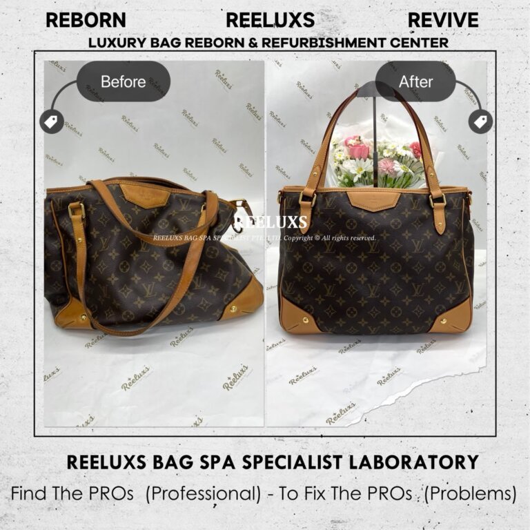 Louis Vuitton Estrela Handbag Vachetta Cracked Damaged & Oxidation Refurbishment
