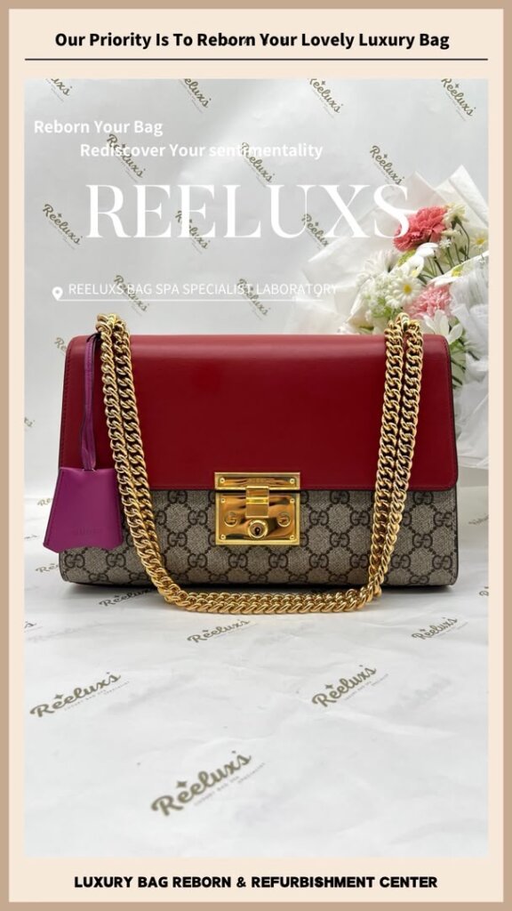 Padlock GG Supreme Shoulder Bag Leather Color Faded Canvas Peel Off Oxidation… — frame 11