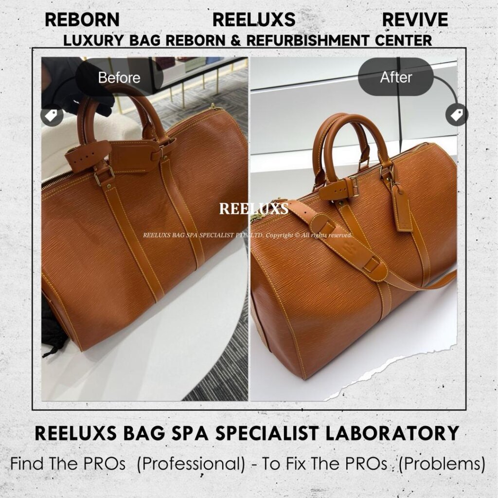 Louis Vuitton Keepall Epi Leather Travel Bag Customized To LOUIS VUITTON Keepall Bandouliere Bag