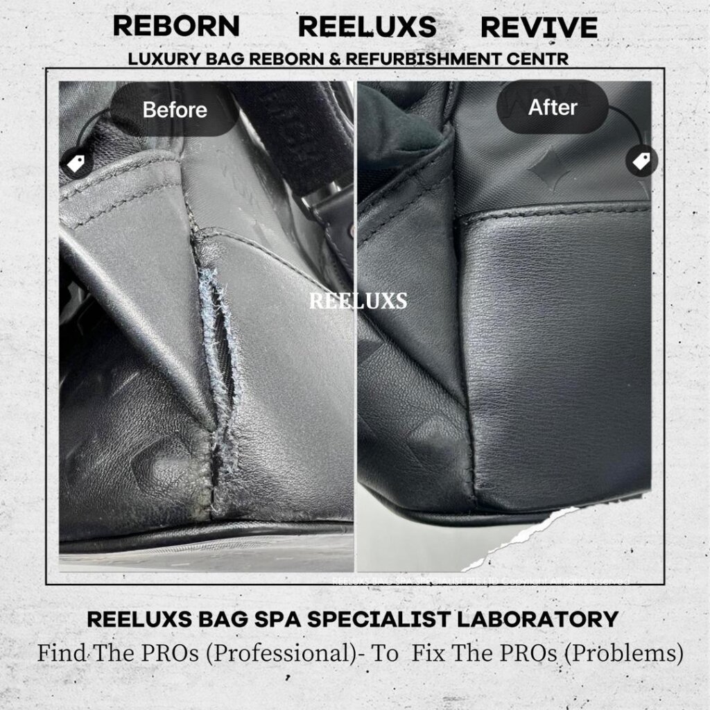 Stark Backpack Back Side Leather Tear Off & Broken Leather Partly — frame 2