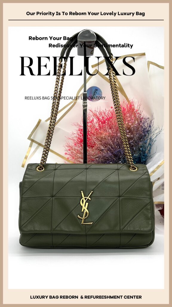 YSL SAINT LAURENT Jamie Shoulder Bag Leather Color Damaged & Peel Off — frame 2