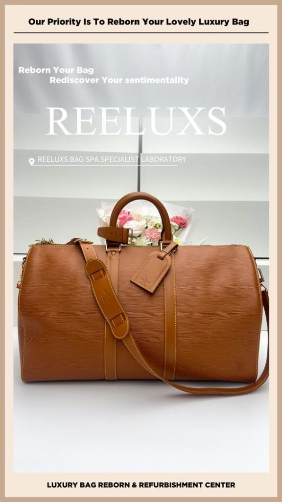 Keepall Epi Leather Travel Bag Customized To LOUIS VUITTON Keepall Bandouliere Bag — frame 3