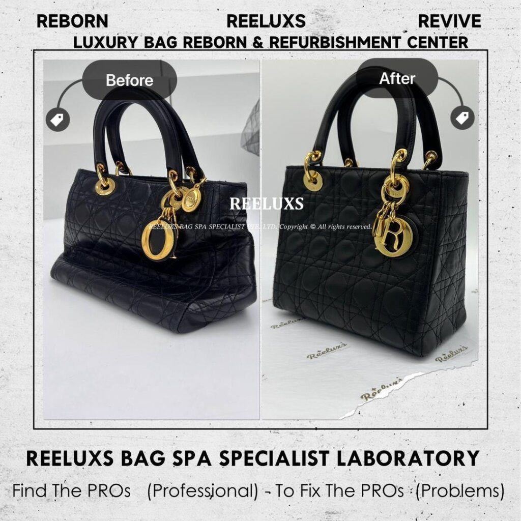Lady Dior Bag Leather Run Of Shape Structure Re-Shape Refurbishment & Corner… — frame 2