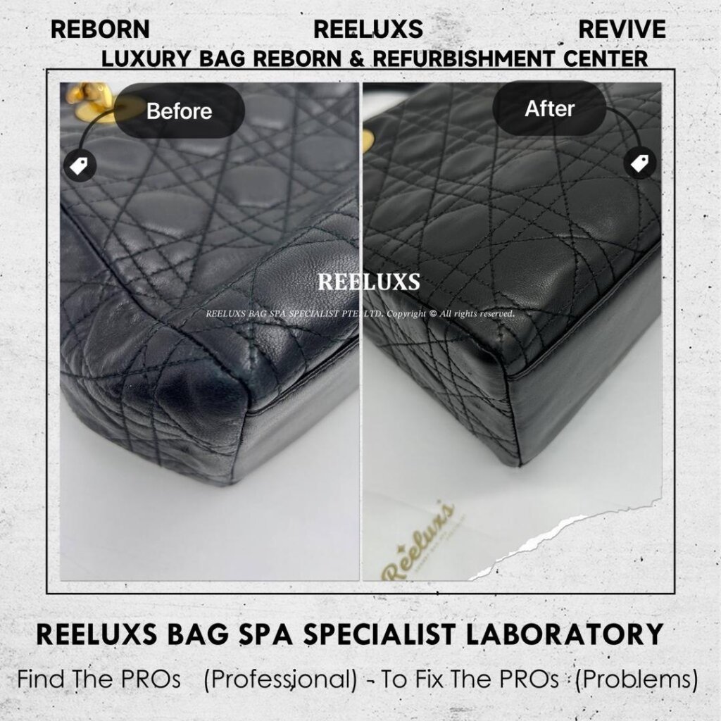 Lady Dior Bag Leather Run Of Shape Structure Re-Shape Refurbishment & Corner… — frame 5