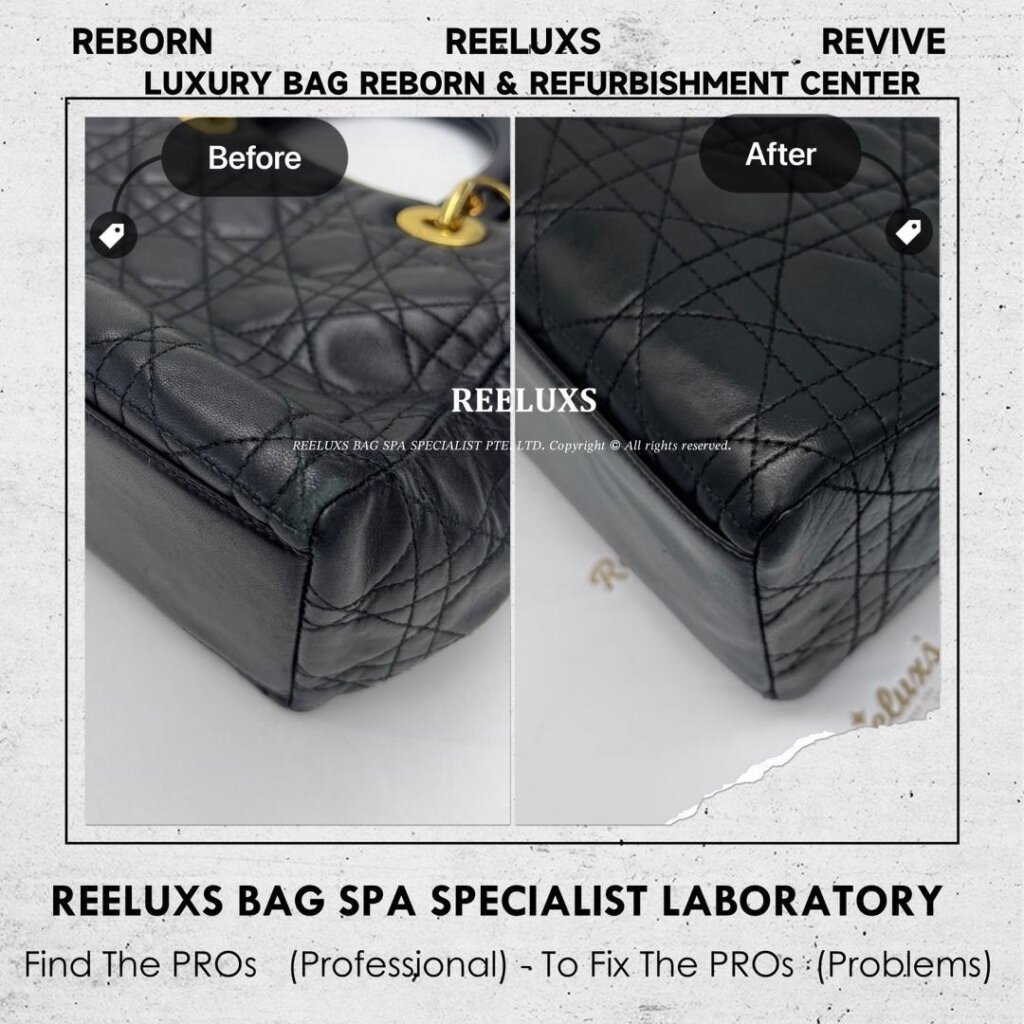 Lady Dior Bag Leather Run Of Shape Structure Re-Shape Refurbishment & Corner… — frame 4