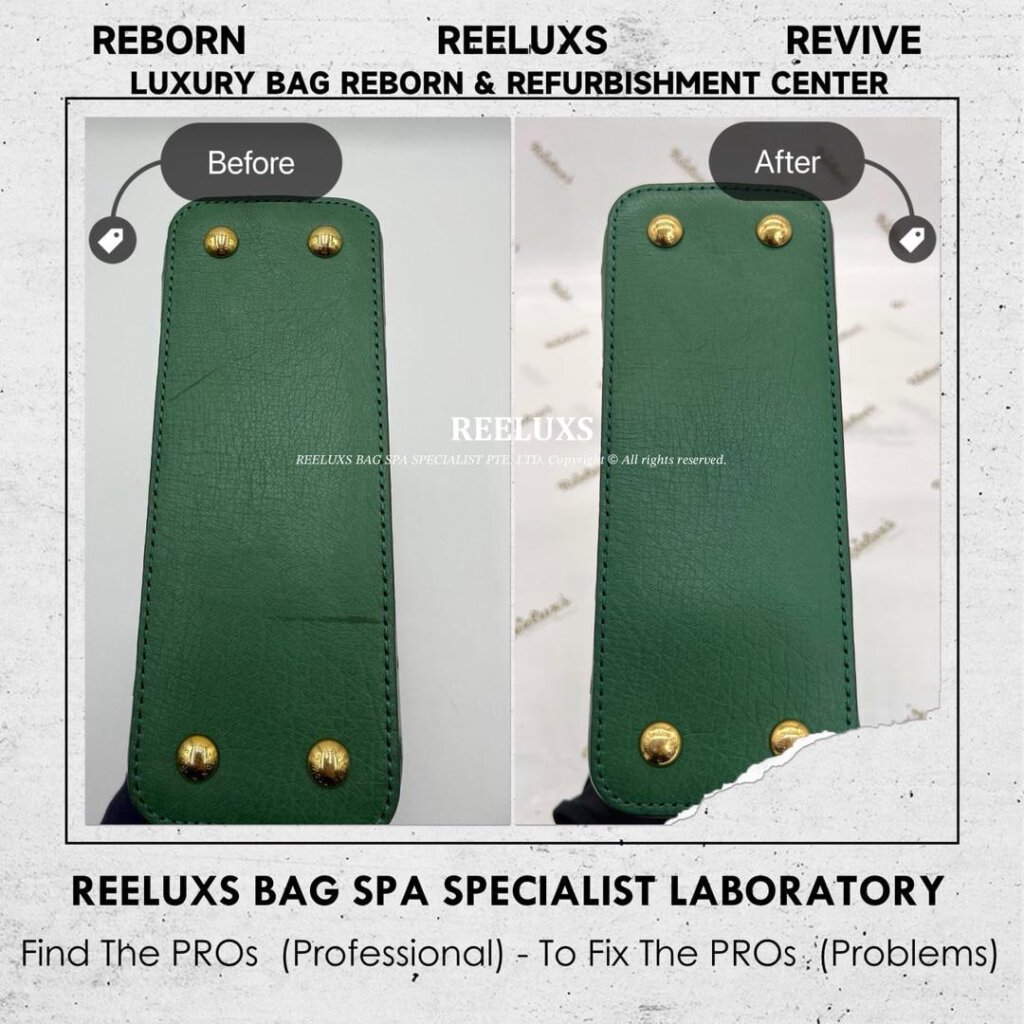 Capucines Mini Ostrich Leather Discoloration Color Restoration | REELUXS — frame 5