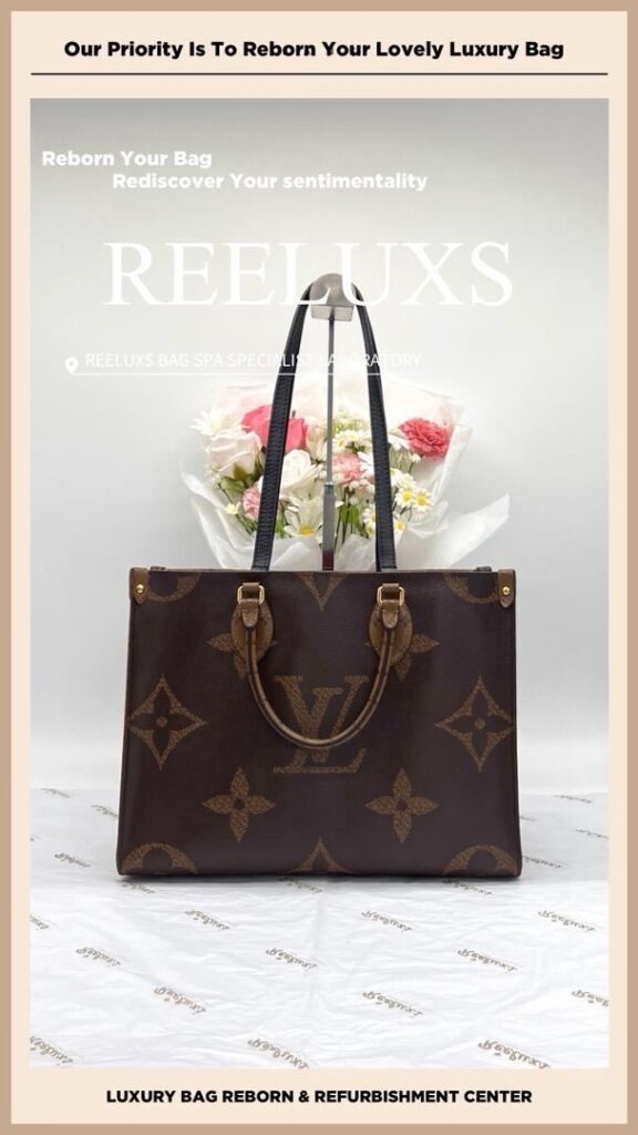 OnTheGo MM Monogram Canvas Handbag Handle Oil Edge Cracked & Damaged Replacement… — frame 6