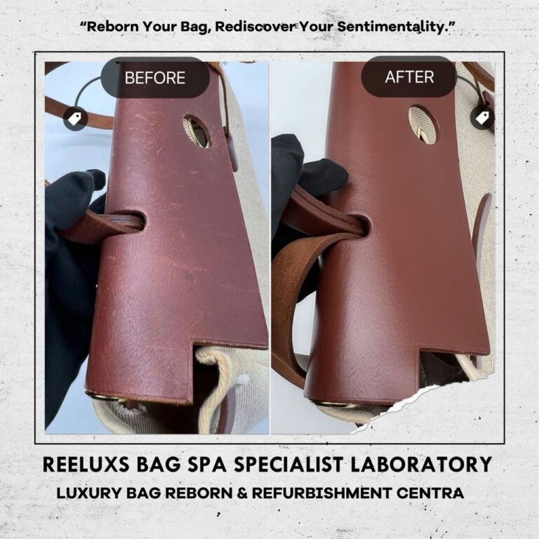 Hermès Herbag Nano Deep Cleaning & Leather Color Fading ,Scratch Damage Restoration