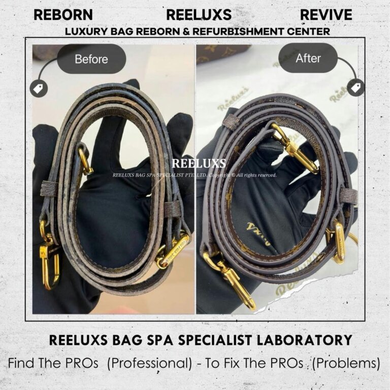 Louis Vuitton Pochette Metis Bag Canvas Oil Edge Stain Nano Spa Deep Cleaning Treatment & Entire Oil Edge Melted, Cracked & Damaged Replacement | REELUXS