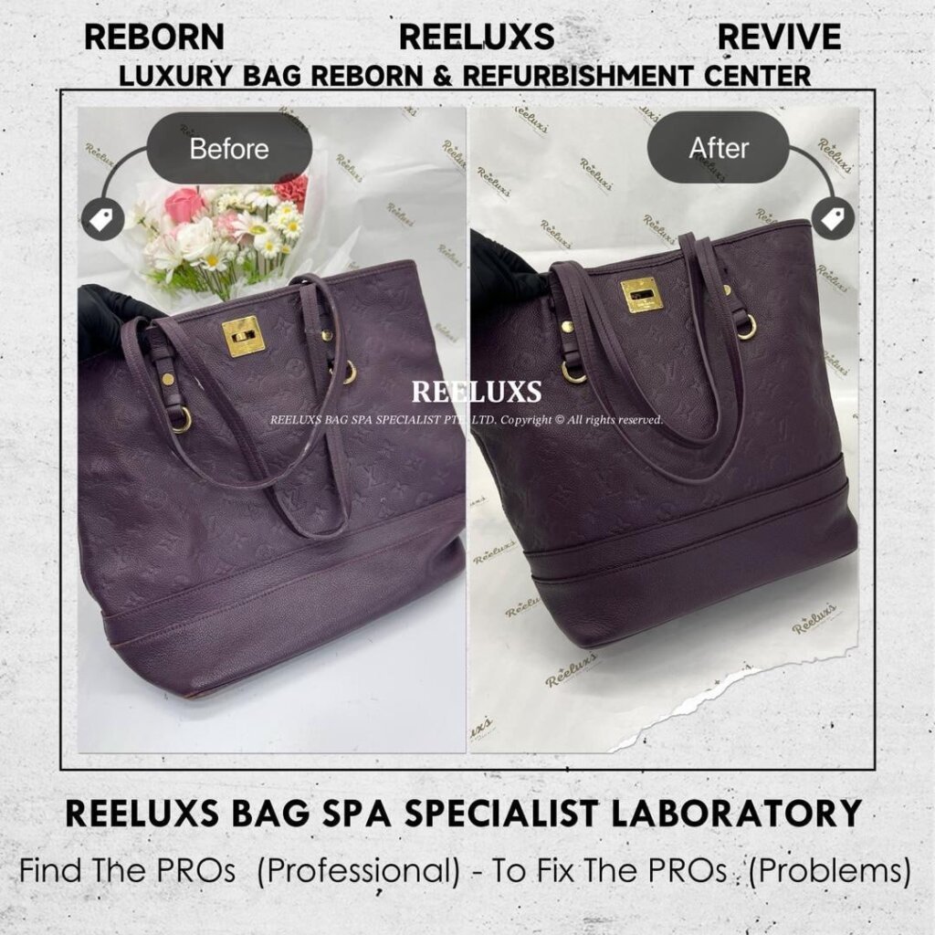 Monogram Empreinte Citadine PM Tote Bag Interior Dust Dirt Leather Color Faded… — frame 6