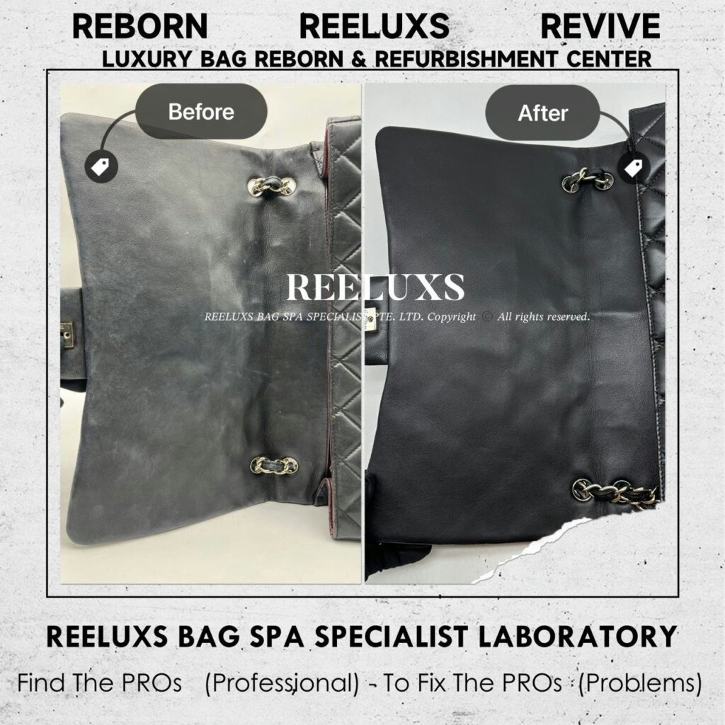 Lambskin Classic Flap Color Faded Corner Leather Peel Off Damaged — frame 5