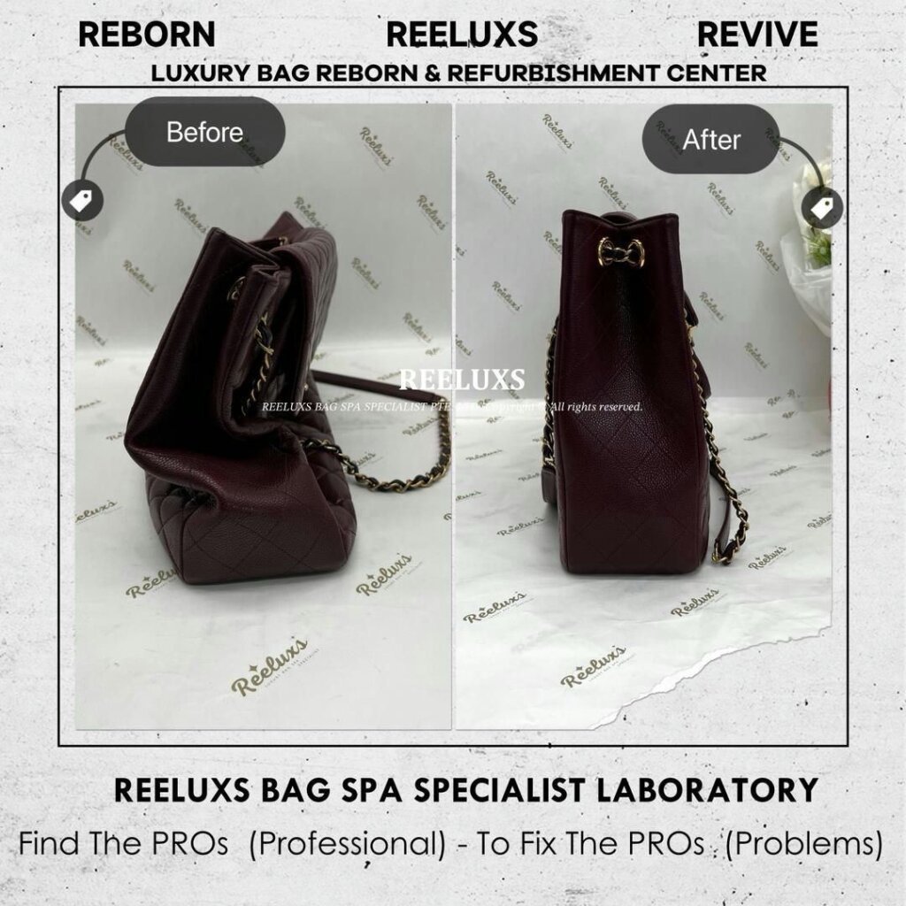 Vintage Quilted Leather Bag Run Out Of The Shape Structure Re-shaping Refurbishment… — frame 6