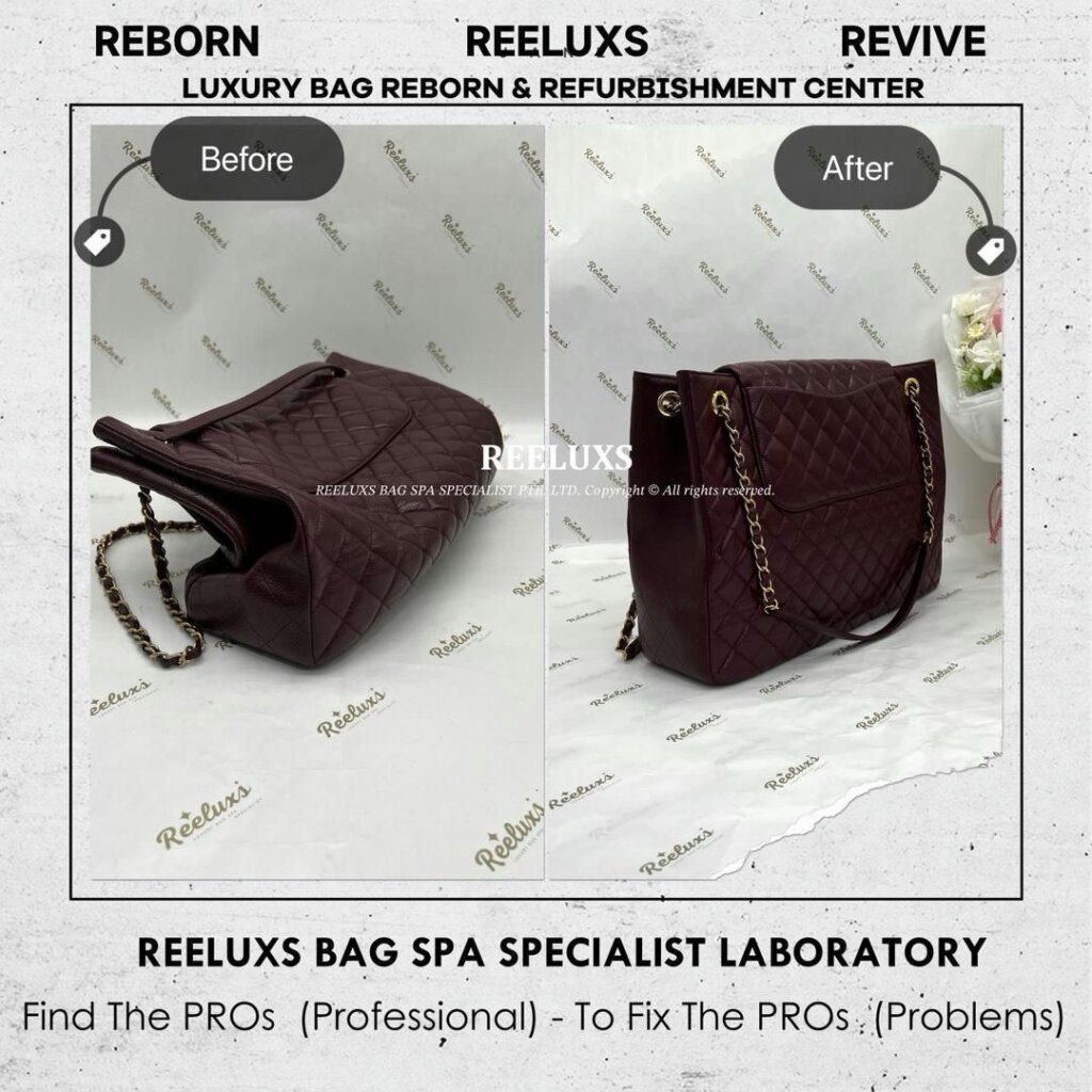 Vintage Quilted Leather Bag Run Out Of The Shape Structure Re-shaping Refurbishment… — frame 4