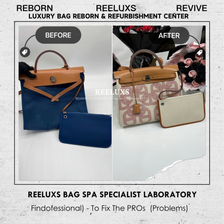 Hermès Herbag Zip Canvas Yellowish & Color Oxidation Canvas Replacement