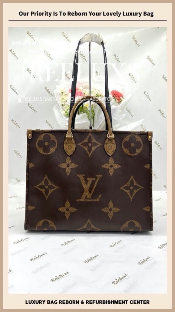 OnTheGo Tote Bag Trim Cracked Damaged, Oil Edge Cracked Damaged & Run… — frame 14