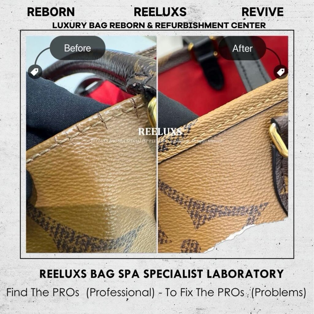 OnTheGo Tote Bag Trim Cracked Damaged, Oil Edge Cracked Damaged & Run… — frame 11