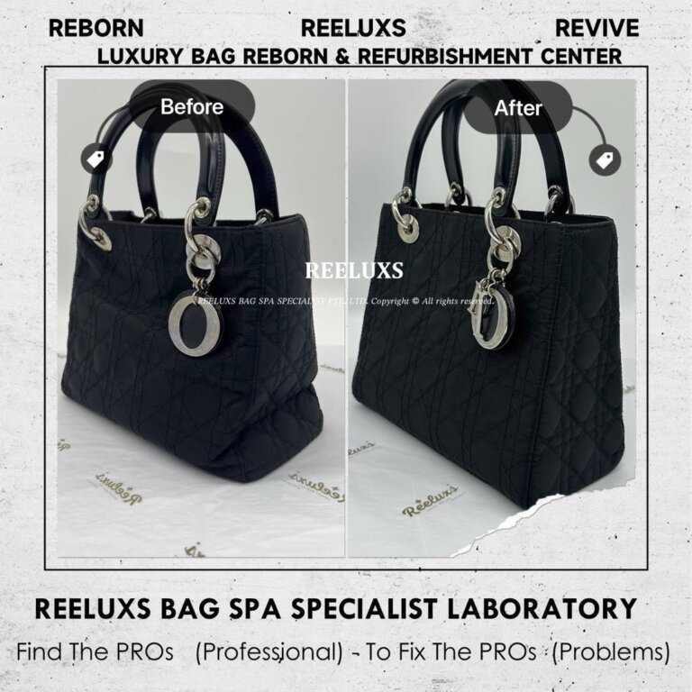 Dior Lady Dior Fabric Bag Run Of The Shape Structure Re-Shape Refurbishment I REELUXS