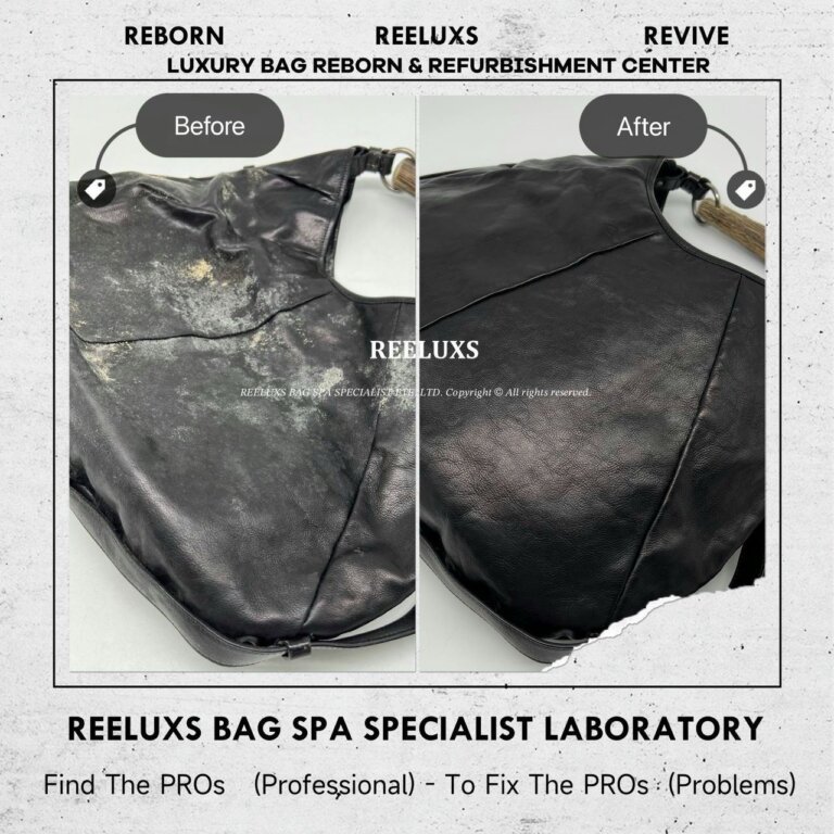 YSL SAINT LAURENT Mombasa Hobo Bag Leather Mold Fully Spot Stain Damaged Nano Spa Deep & Mold Removal Treatment