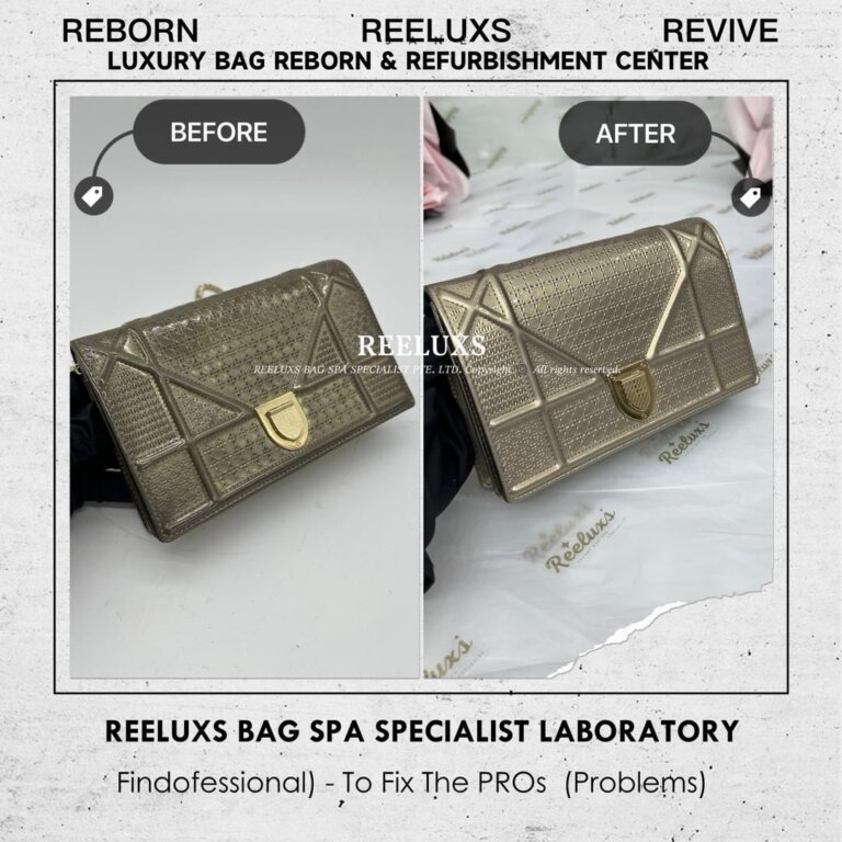 Dior Handbag Metallic Color Damaged Mold Spot Oxidation Damaged Restoration I REELUXS