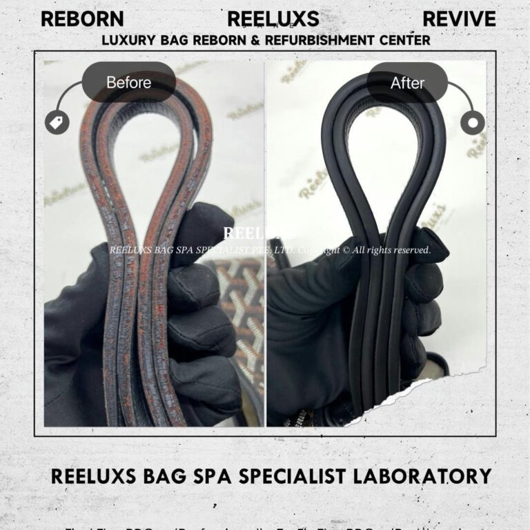 Goyard PM Tote Bag Handle Oil Edge Crack & Damaged Refurbishment | REELUXS