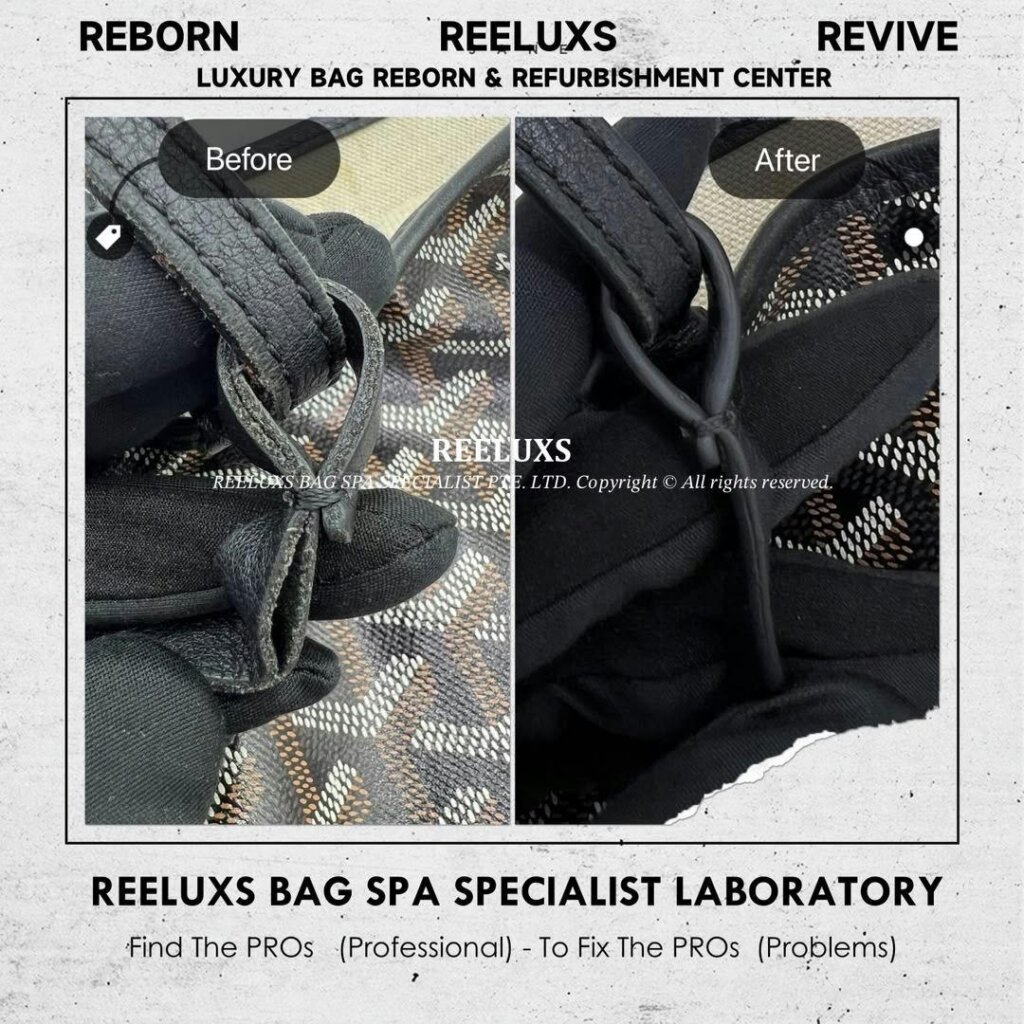 PM Tote Bag Handle Oil Edge Crack & Damaged Refurbishment | REELUXS — frame 4