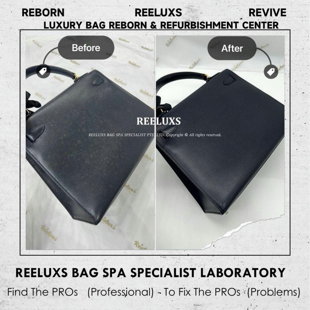 Kelly Handbag Leather White Mold Spot Nano Mold Removal Treatment | REELUXS — frame 4